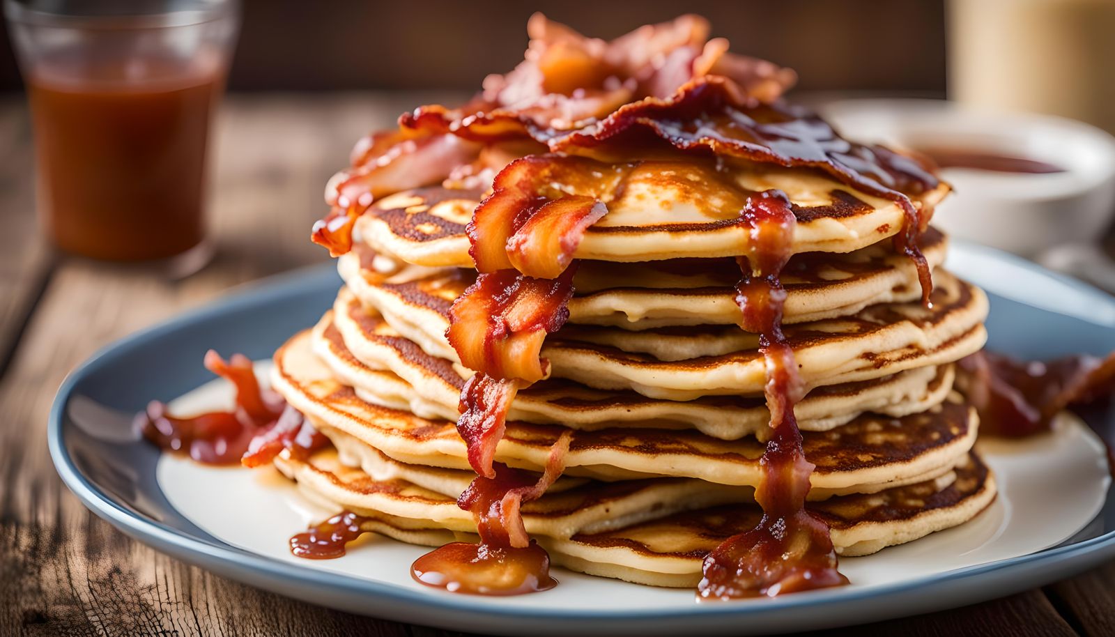 Maple Bacon Pancakes: Professional Food Photography