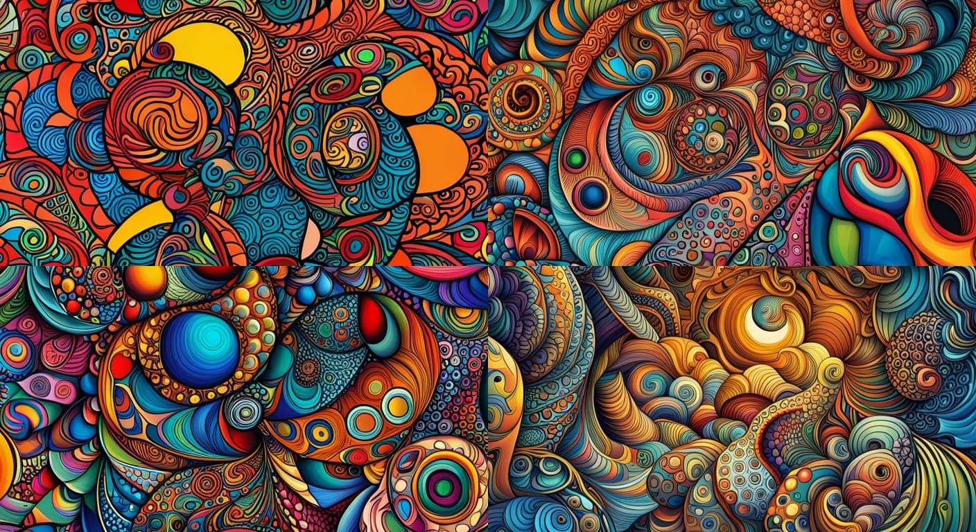 Geometric Fauvism: Abstract Vector Art with Layered Orbs