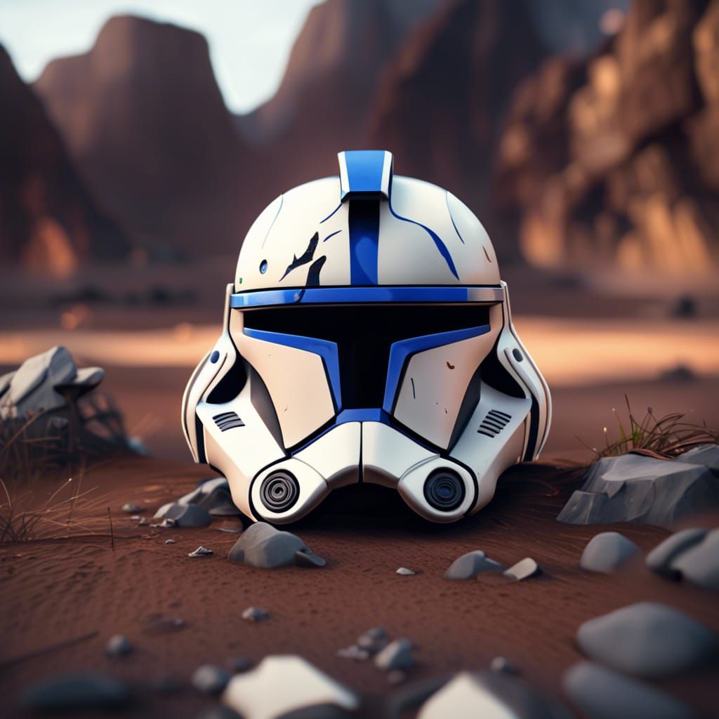 Clone Trooper Helmet Matte Painting in 8K