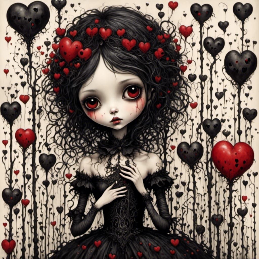 Gothic Playing Card in Dark Colors