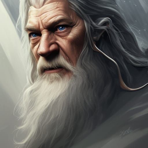 Gandalf in Orc Armor Concept Art Portrait