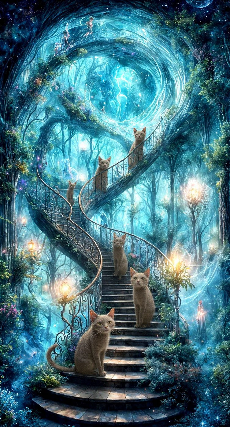 Mystical Staircase to a Realm of Wonder