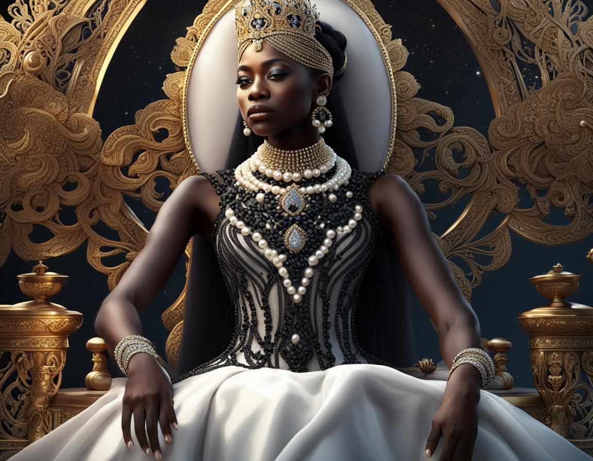 African Queen's Coronation: Black Diamonds and Pearls, Digit...