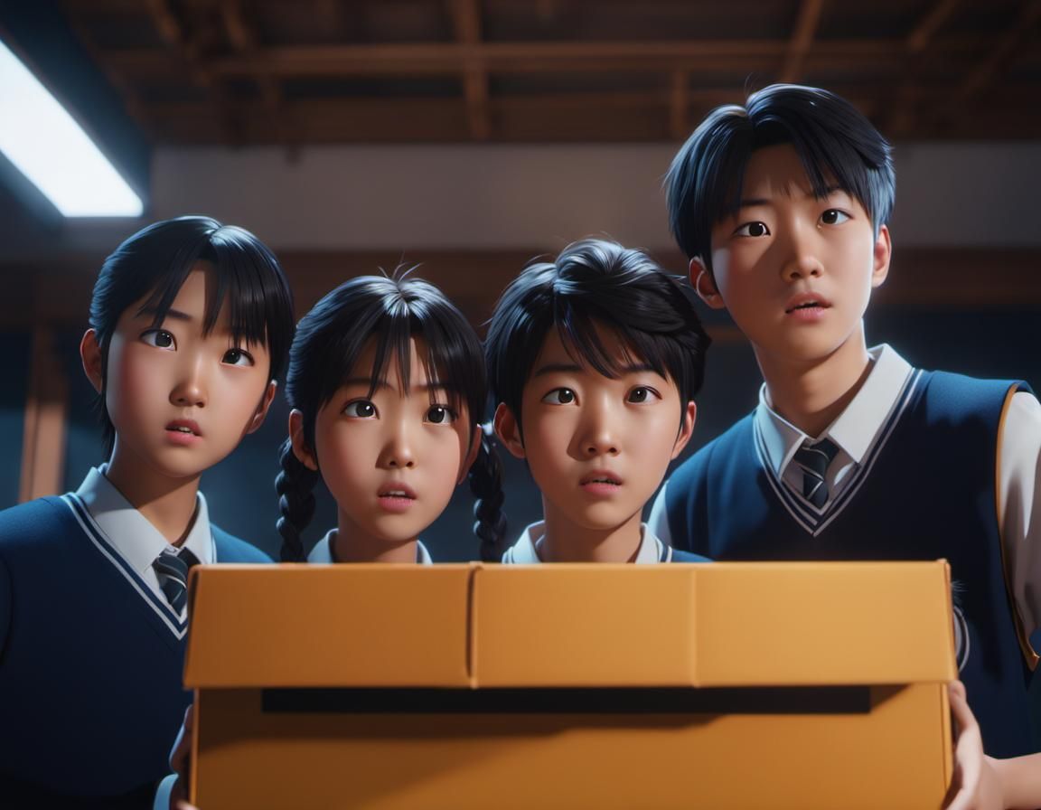 Startled Classmates Discover a Glowing Box