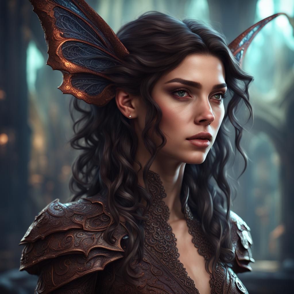 Detailed Matte Painting of a Teenage Changeling