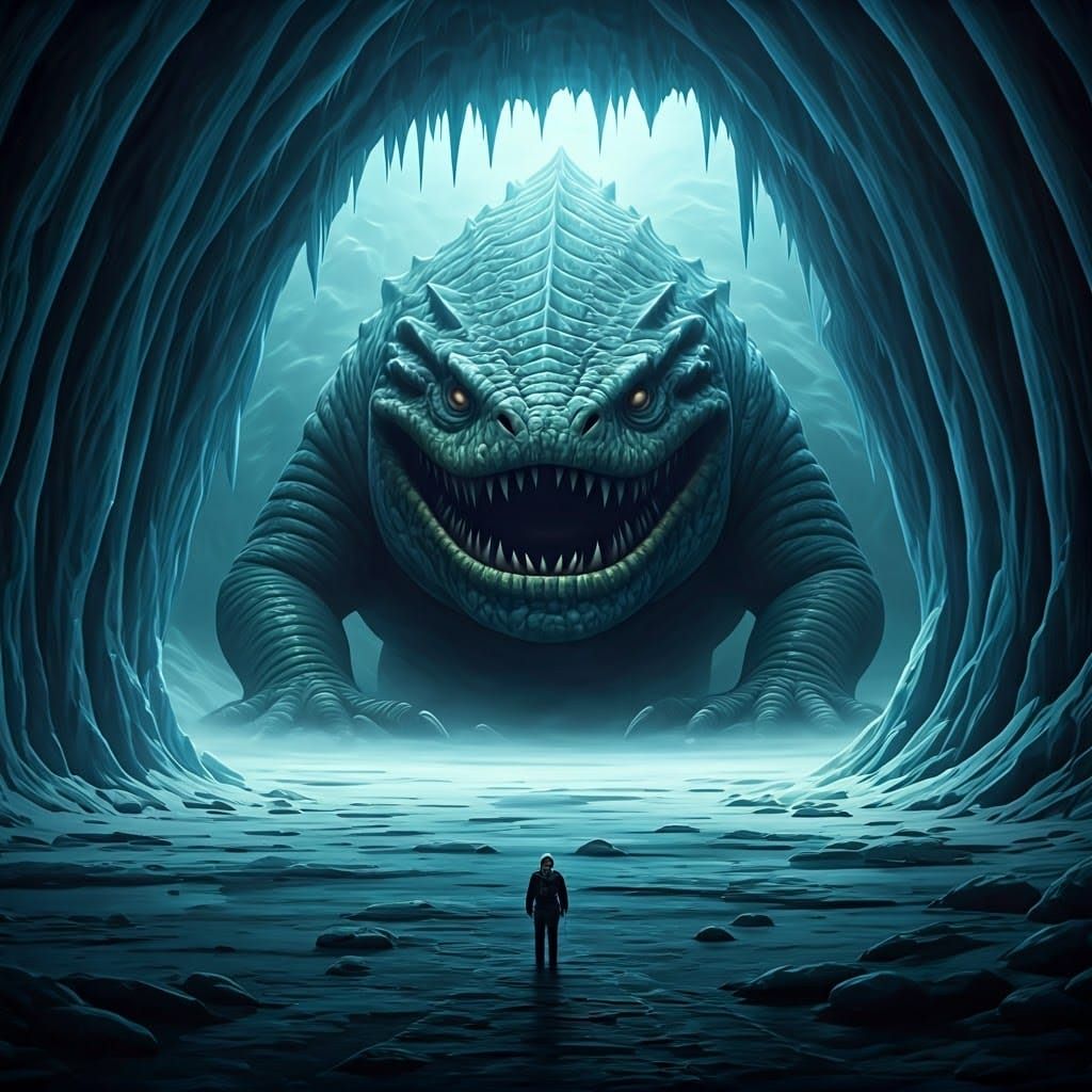 Ancient Icy Cavern Horror: Bloop Creature Emerges