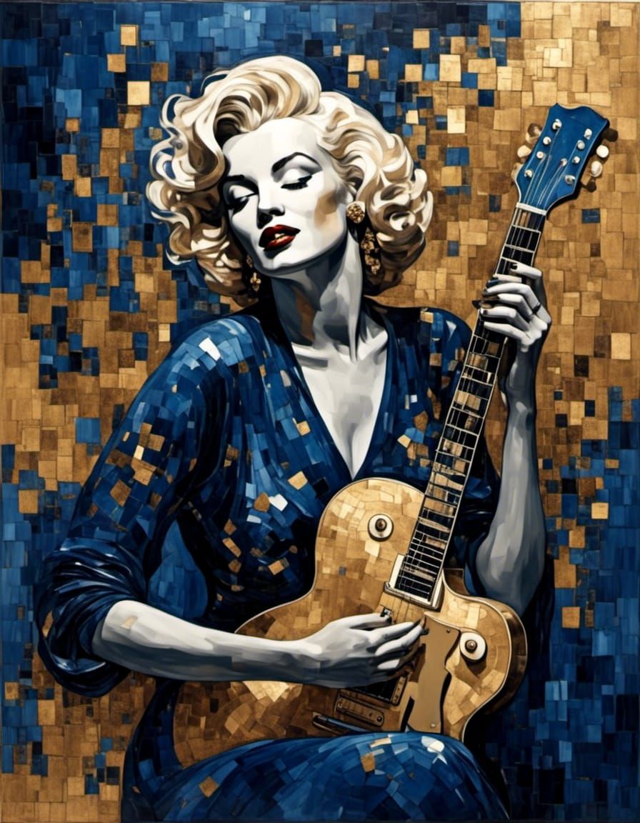 MM playing guitar