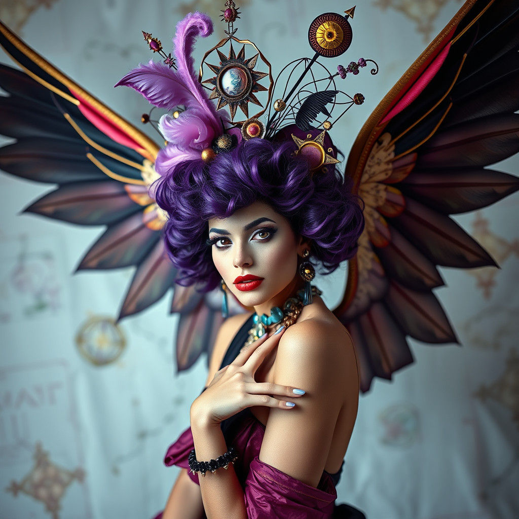 Geometric Victorian Hat in Dada-Inspired Fashion Photo