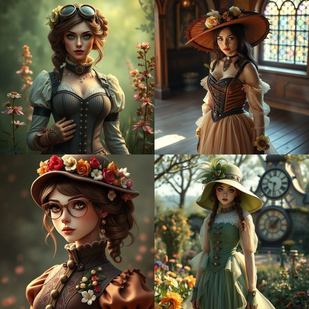 Steampunk Spring Hero with Intense Eyes