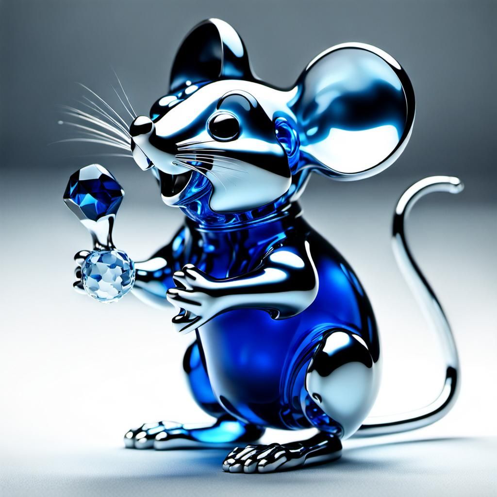 Crystal Mouse: Photorealistic CGI Fine Art