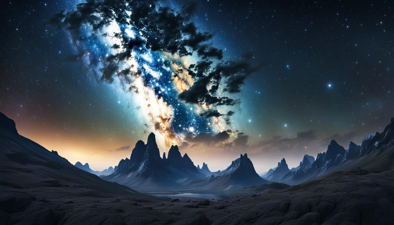 Spectacular Milky Way Night Sky Matte Painting