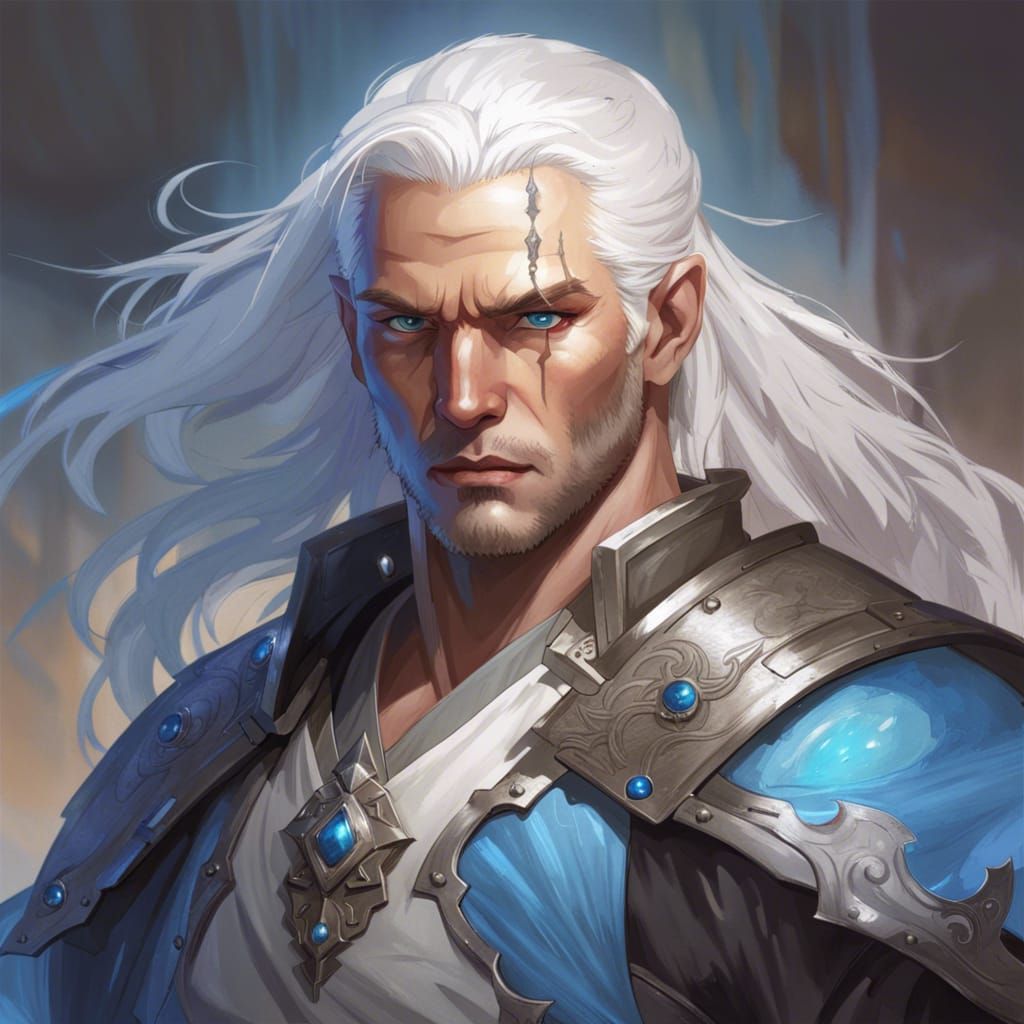 Fantasy Warrior Portrait in Hyperdetailed Style