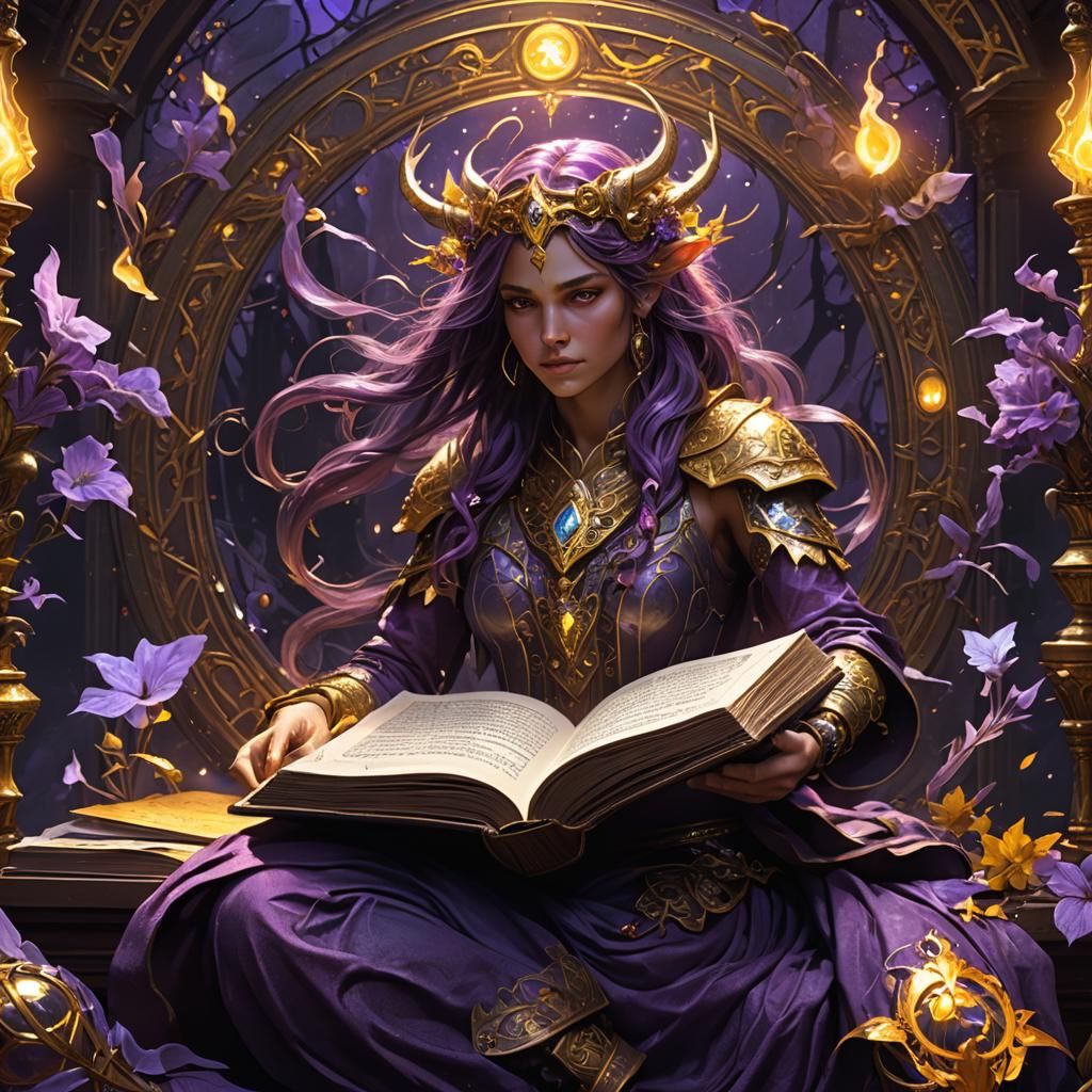 Glowing Magic Book with Mythological Creature