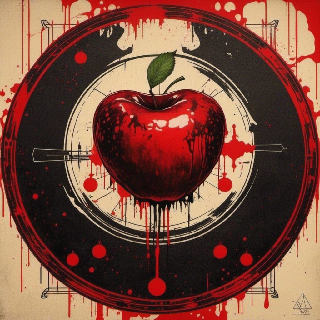 Poisoned Apple in Warlock Pop Art Style