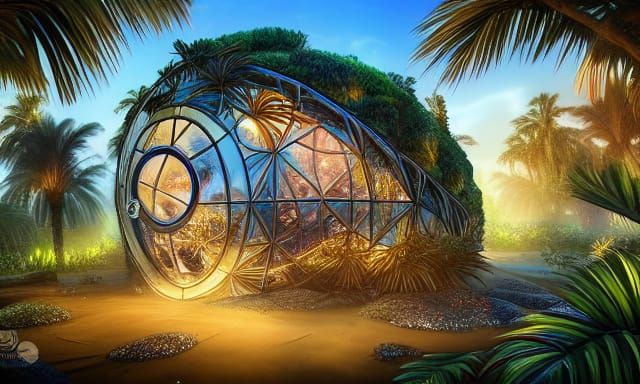 Steampunk Treehouse Terrarium on Ocean Beach