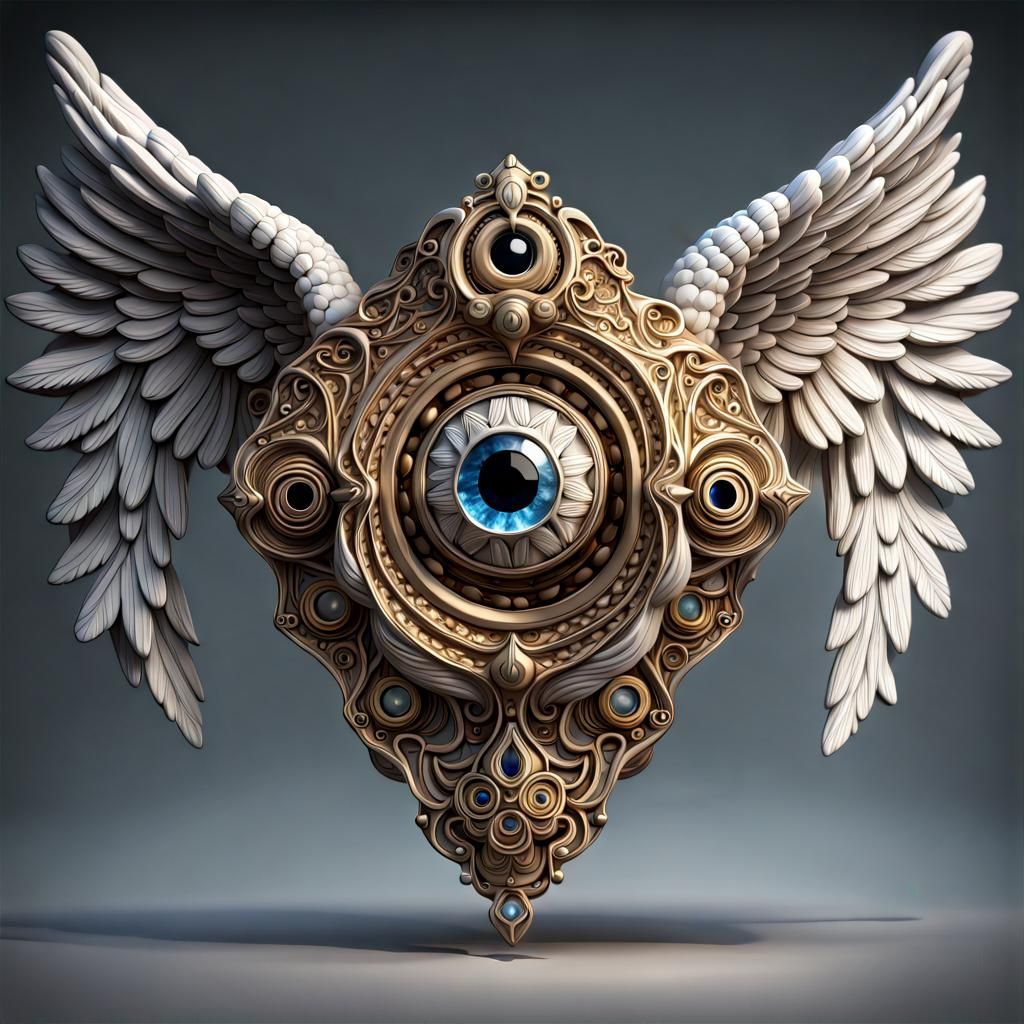 Ophanim Angel: Ring of Eyes in Detailed Matte Painting