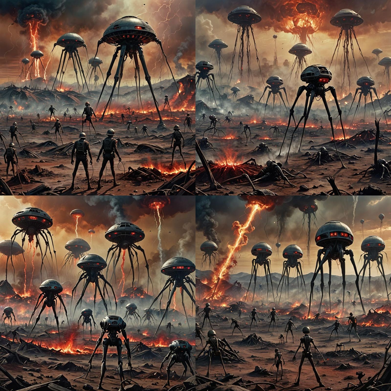 War of the Worlds: Martian Invasion in Apocalyptic Landscape