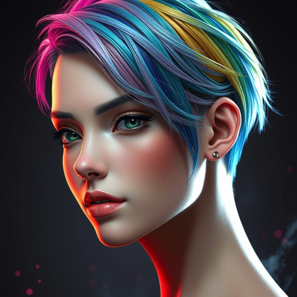 Enchanted Fantasy Maiden in Deep Color