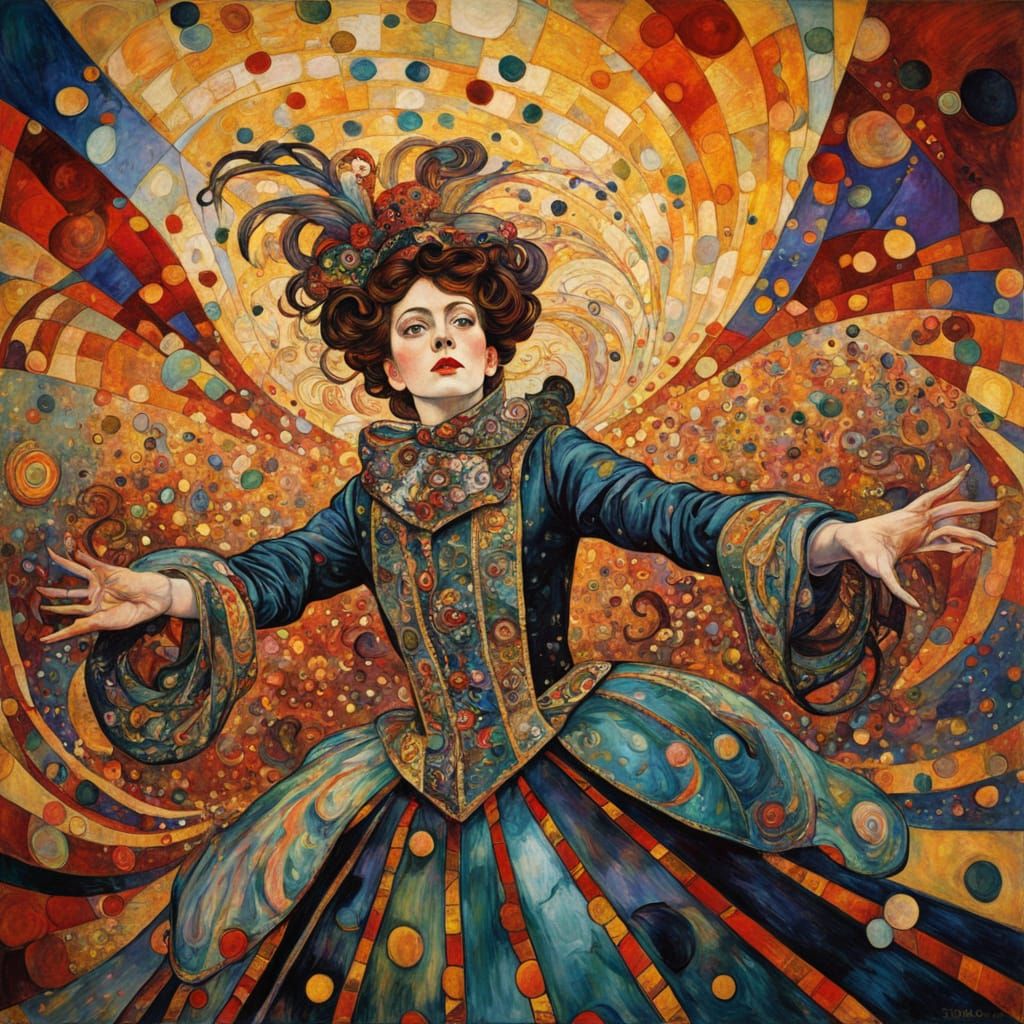 Mesmerizing Dreamlike Circus Scene in Vibrant Oil Painting S...