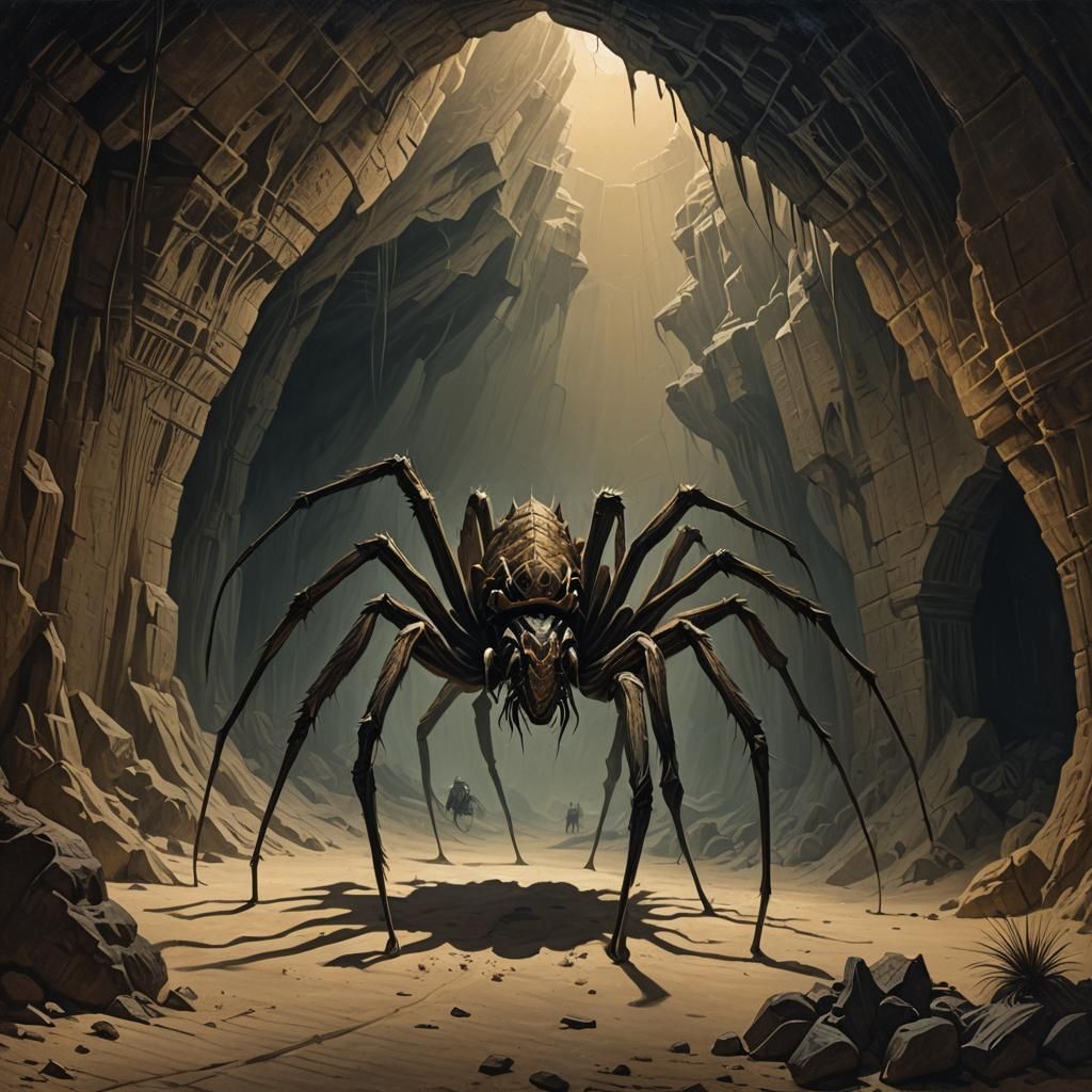 Giant Camel Spider in Gothic Horror Cave