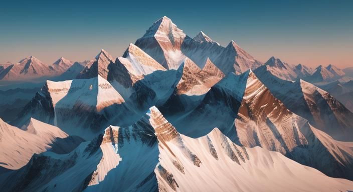 Himalayas Sunset: Detailed Matte Painting