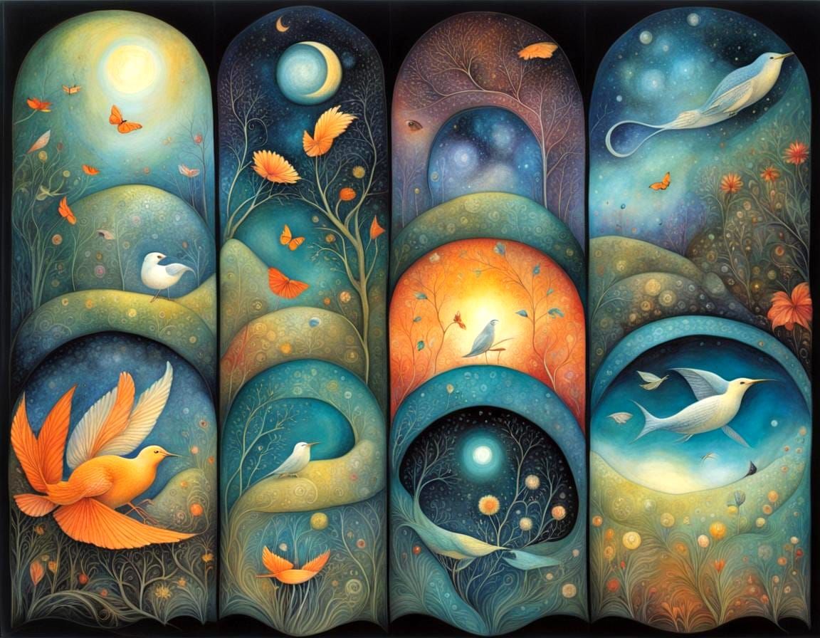 Distorted Home in Expressionist Style