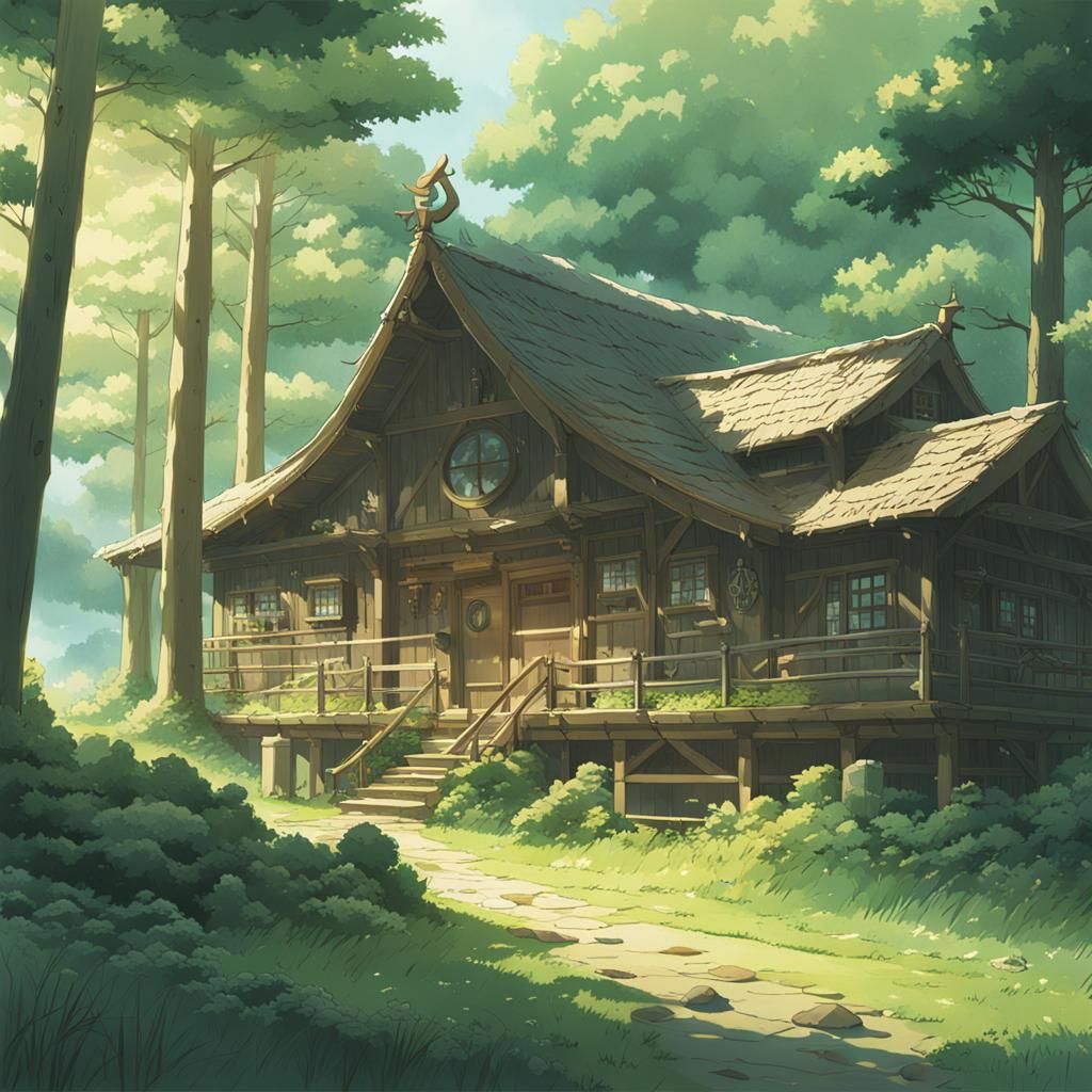 Viking in Studio Ghibli Anime Style