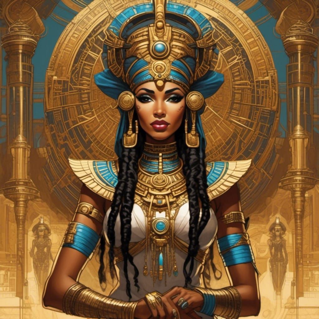 Steampunk Egyptian High Priestess with Stargate Style