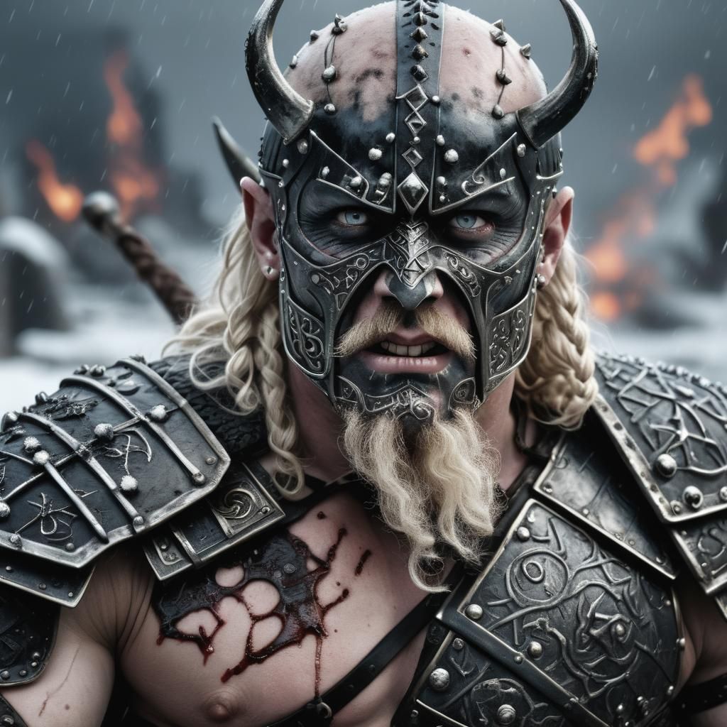 A hyperrealistic 3/4 style highly detailed photo of A Norse ...