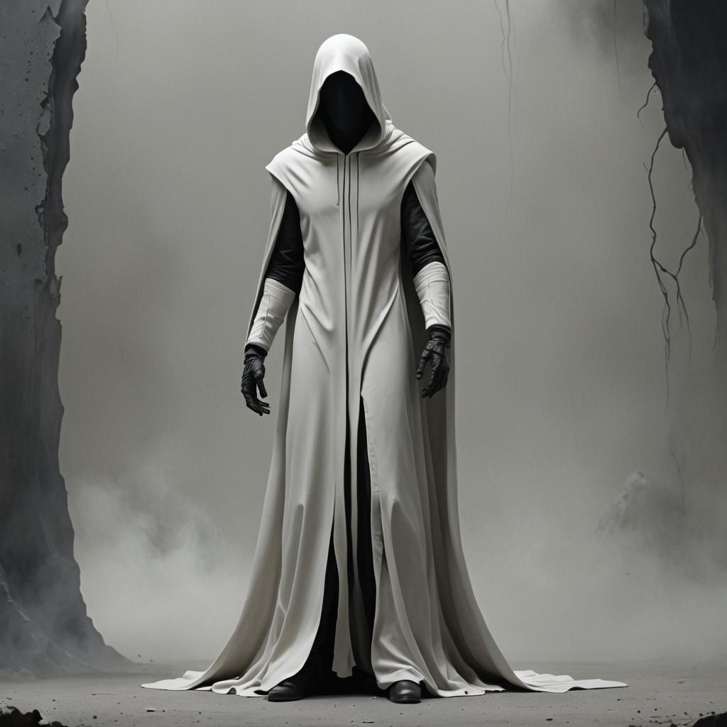 Lean Faceless Specter in Detailed Matte Painting