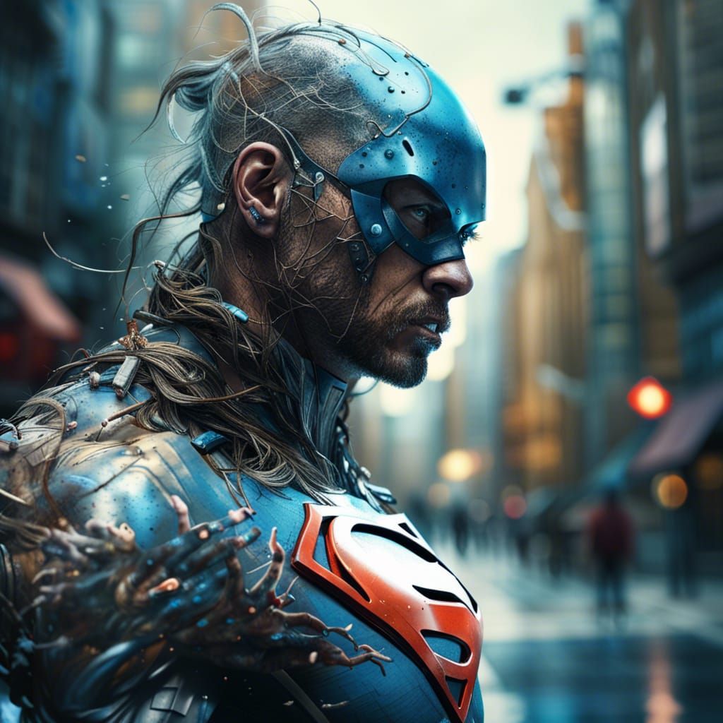 Invisible Superhero Portrait in Fantasycore Style