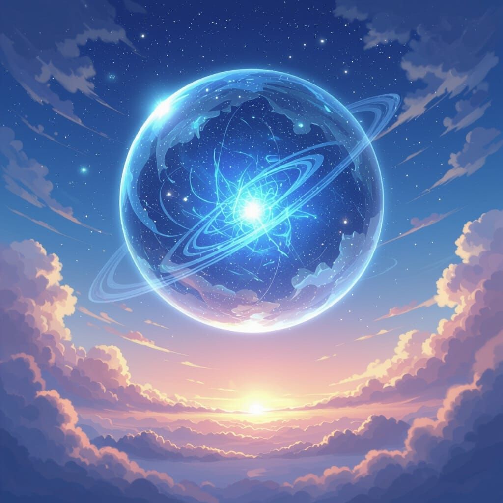 Mystical Orb in the Sky: Anime Style