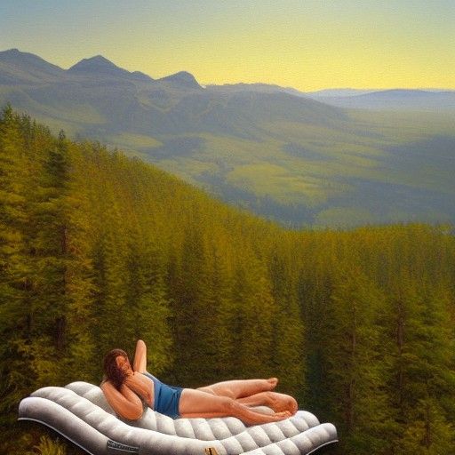 Mattresses on a Mountain: Oil Painting Landscape