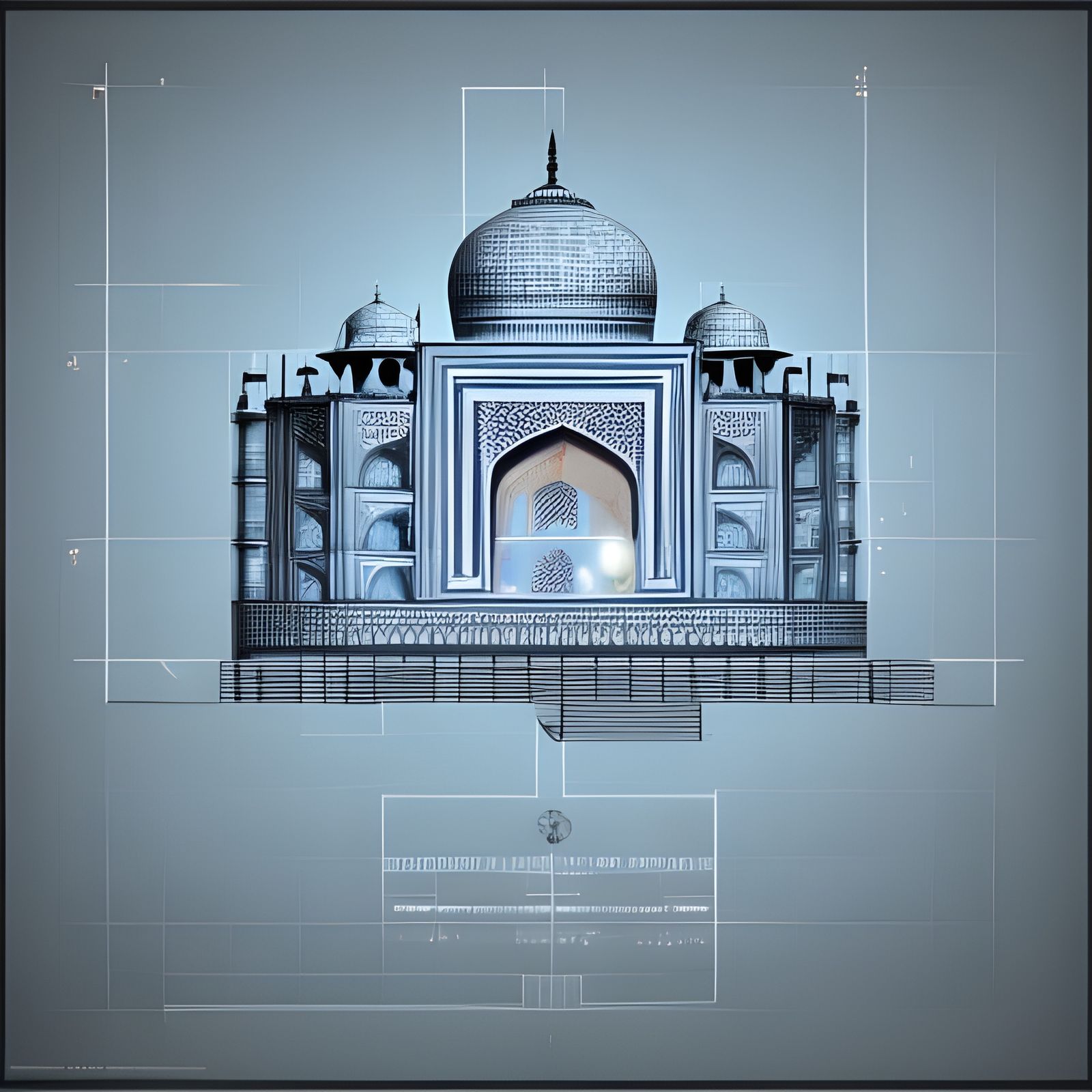 Blueprint of tajmahal