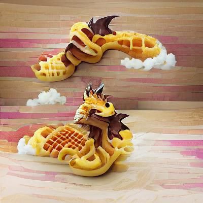 Waffle Dragon Generated by AI
