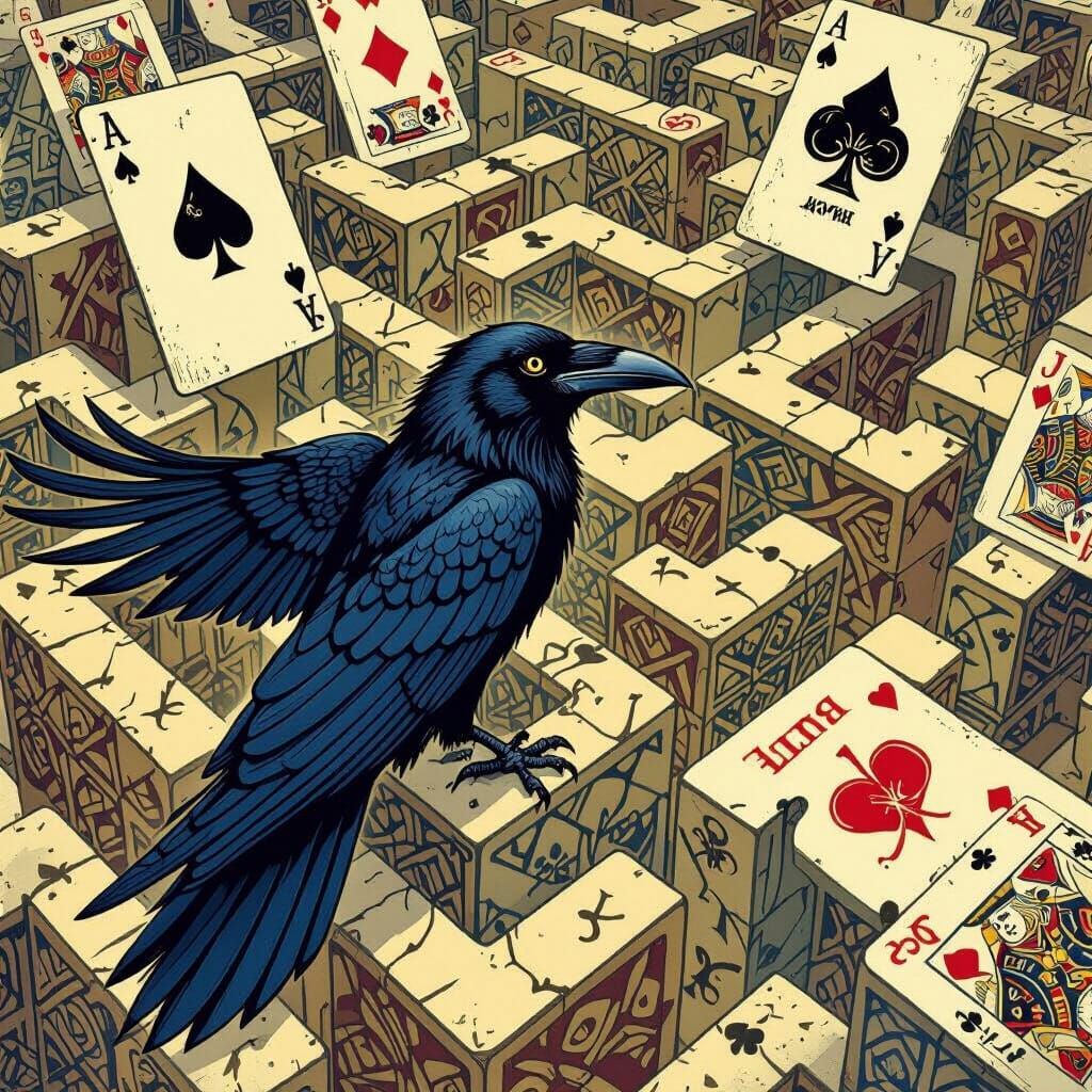Raven Jack of Spades Navigates Enchanted Card Maze in Fantas...