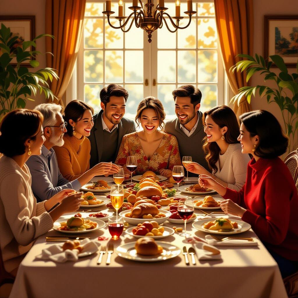 Singaporean Thanksgiving Lunch: Joyful Gathering in Golden L...