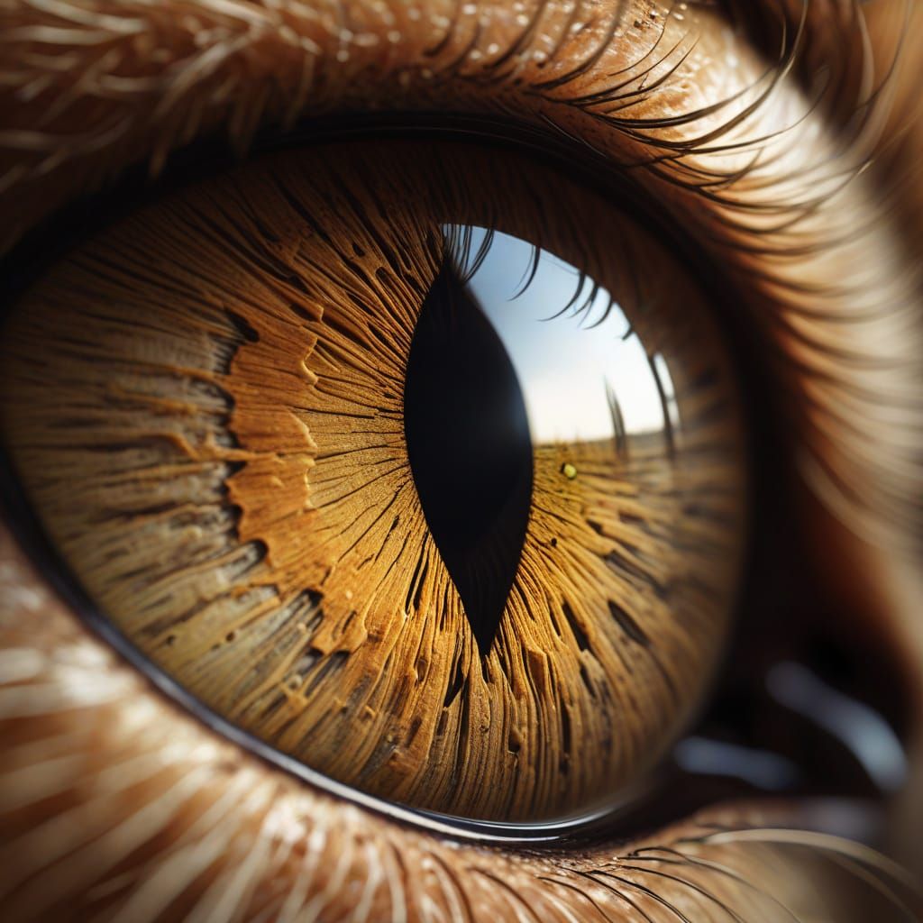 Macro photography of a cat's eye.