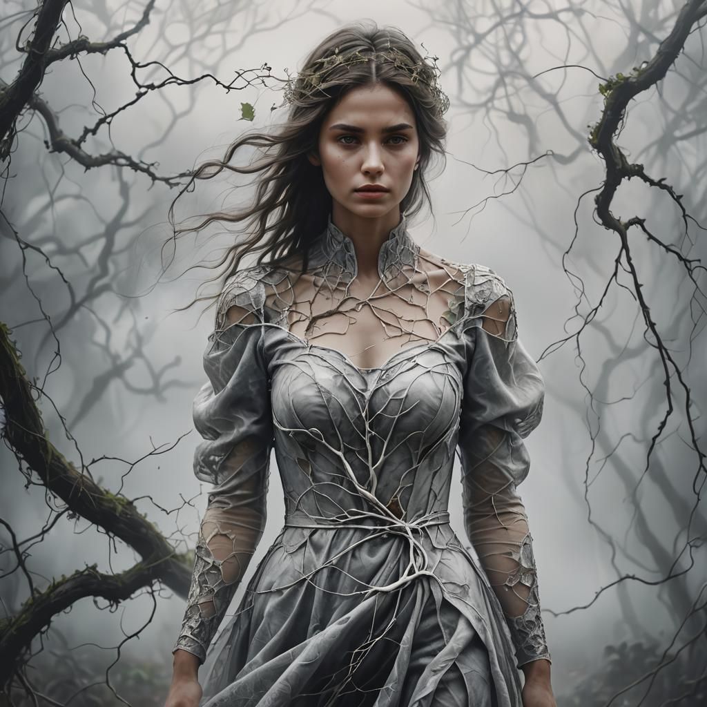 Ethereal Abstract Portrait in Earth Tones