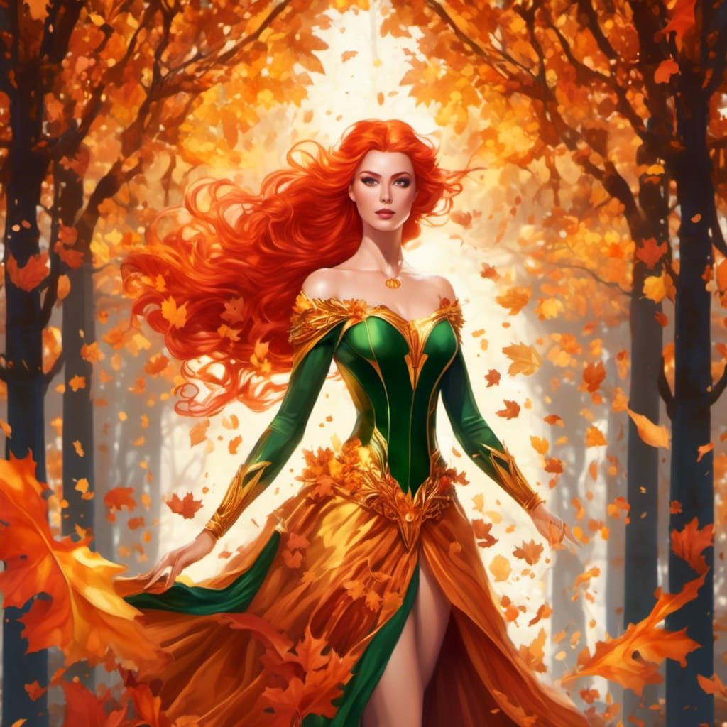 <lora:NC Hyperreal:1.0> Jean Grey, well drawn five finger hands, warmly beautiful, kind, red-headed, green eyed queen of...