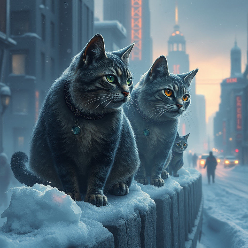 Futuristic City of Cats: Winter is Coming