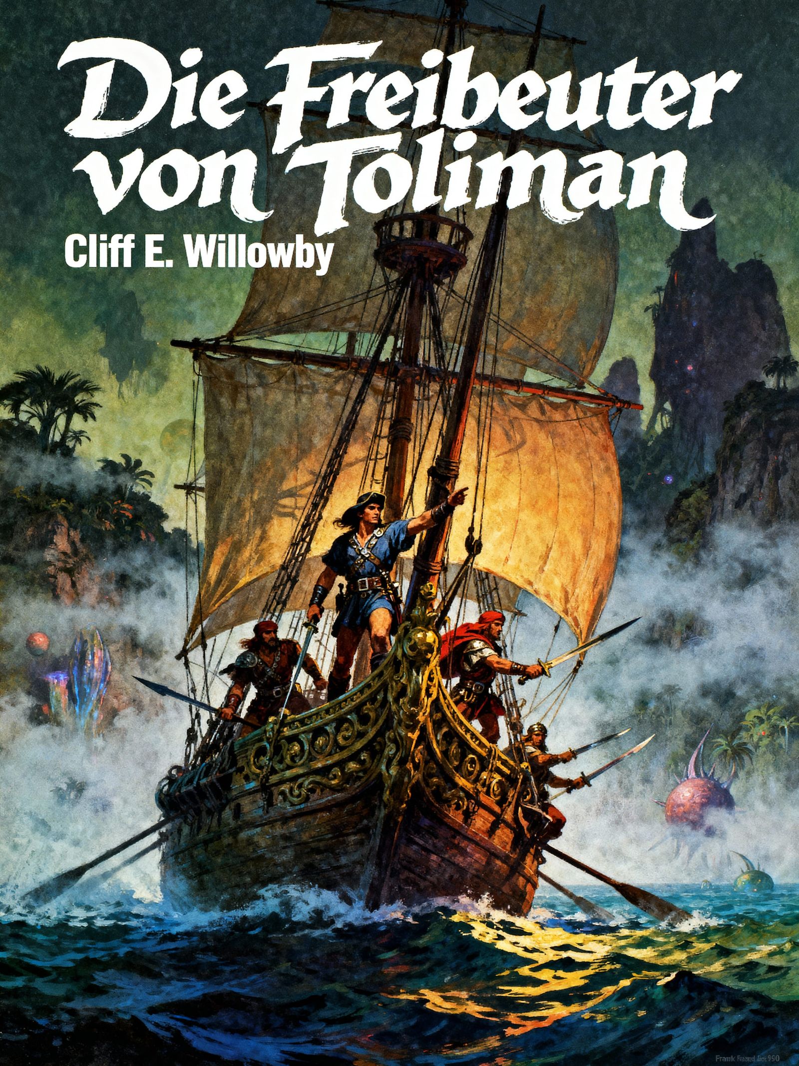 1970s Sword & Sorcery Novel Cover: Corsairs of Toliman