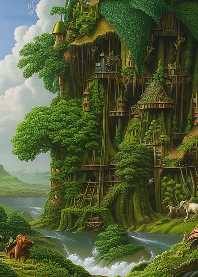 Rubens-esque Landscape with Alien Spacecraft