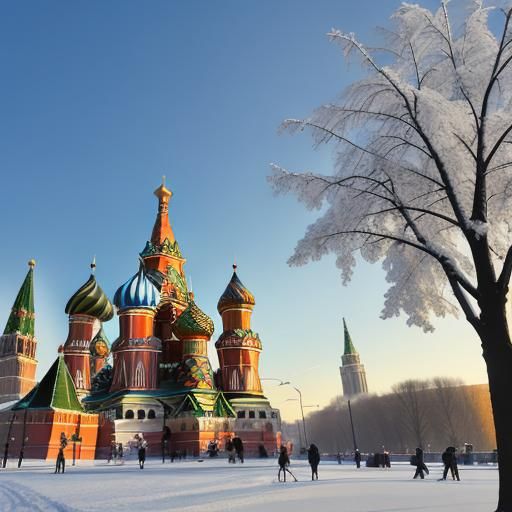 Moscow Winter Morning: Explosion of Beauty