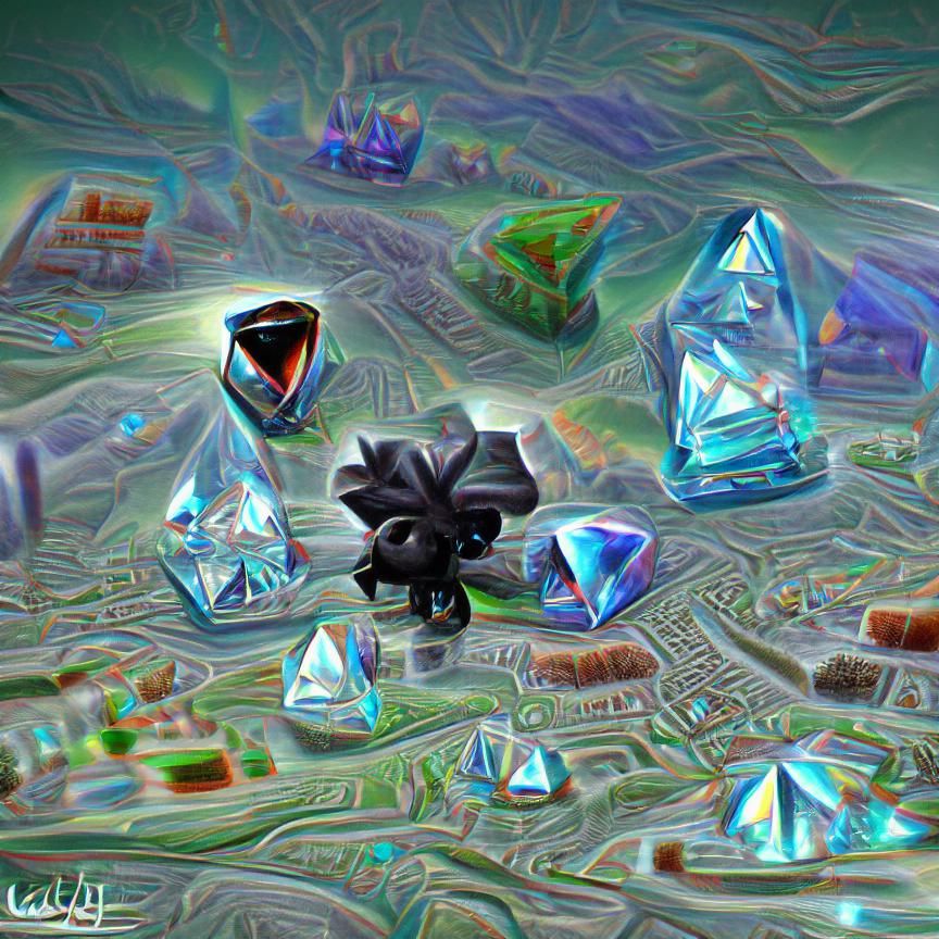 Dark Crystal Diamond World in 3D HDR
