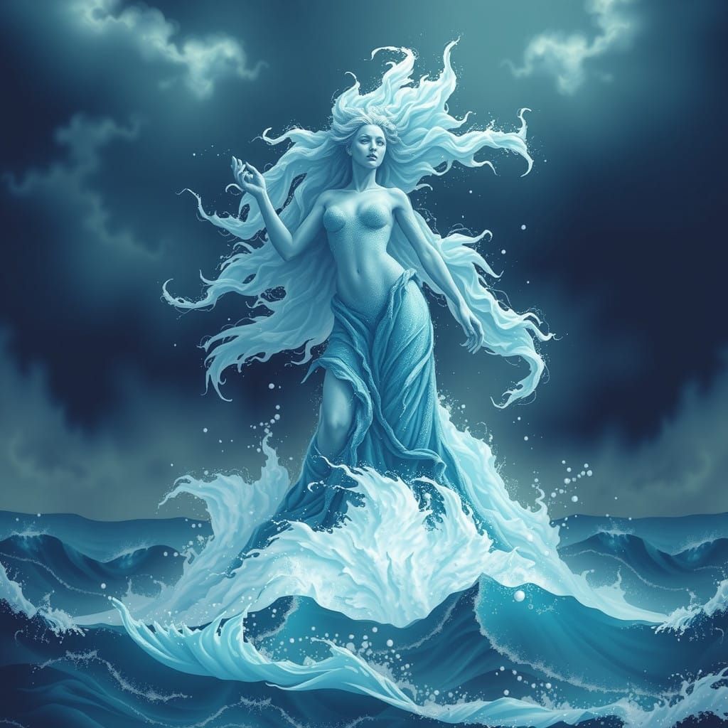 The Sea Goddess Rides the Stormy Waves