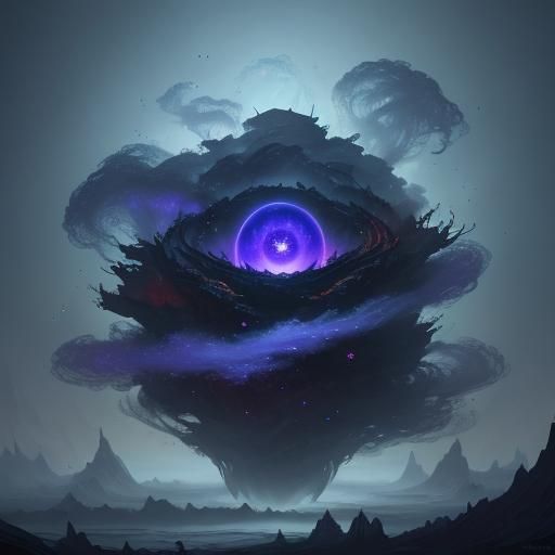 Magical Eyeball Drifting in Ethereal Realm