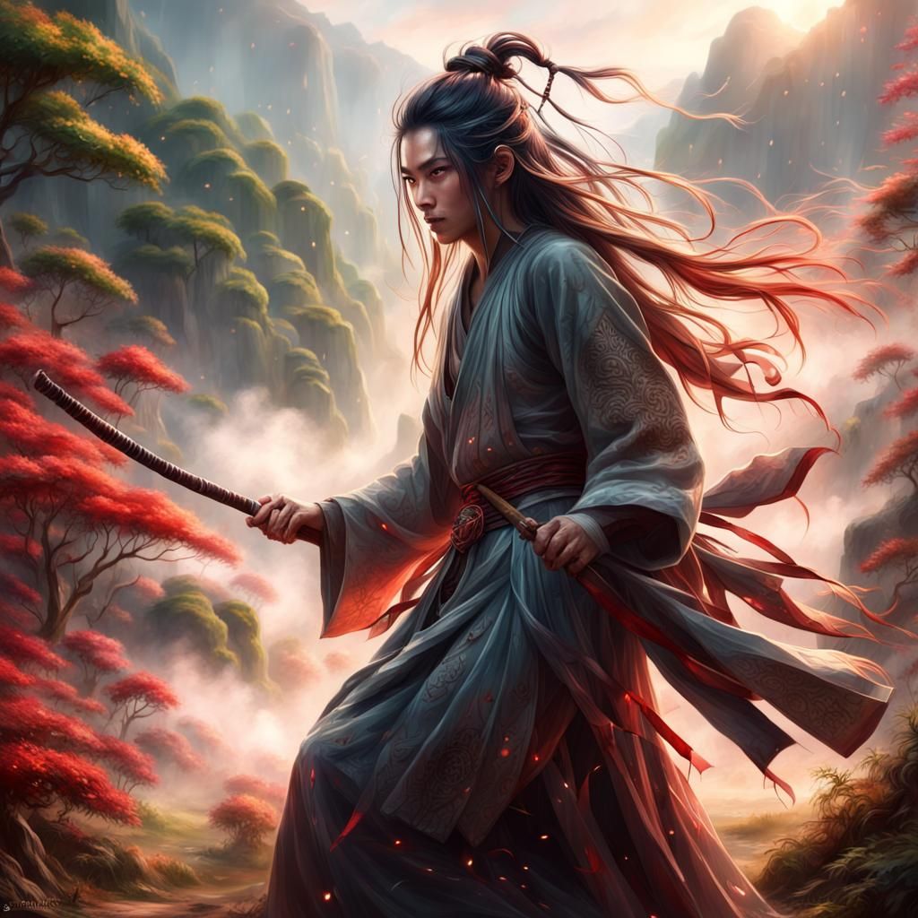 Dancing Elven Samurai of Heavenly Bamboo