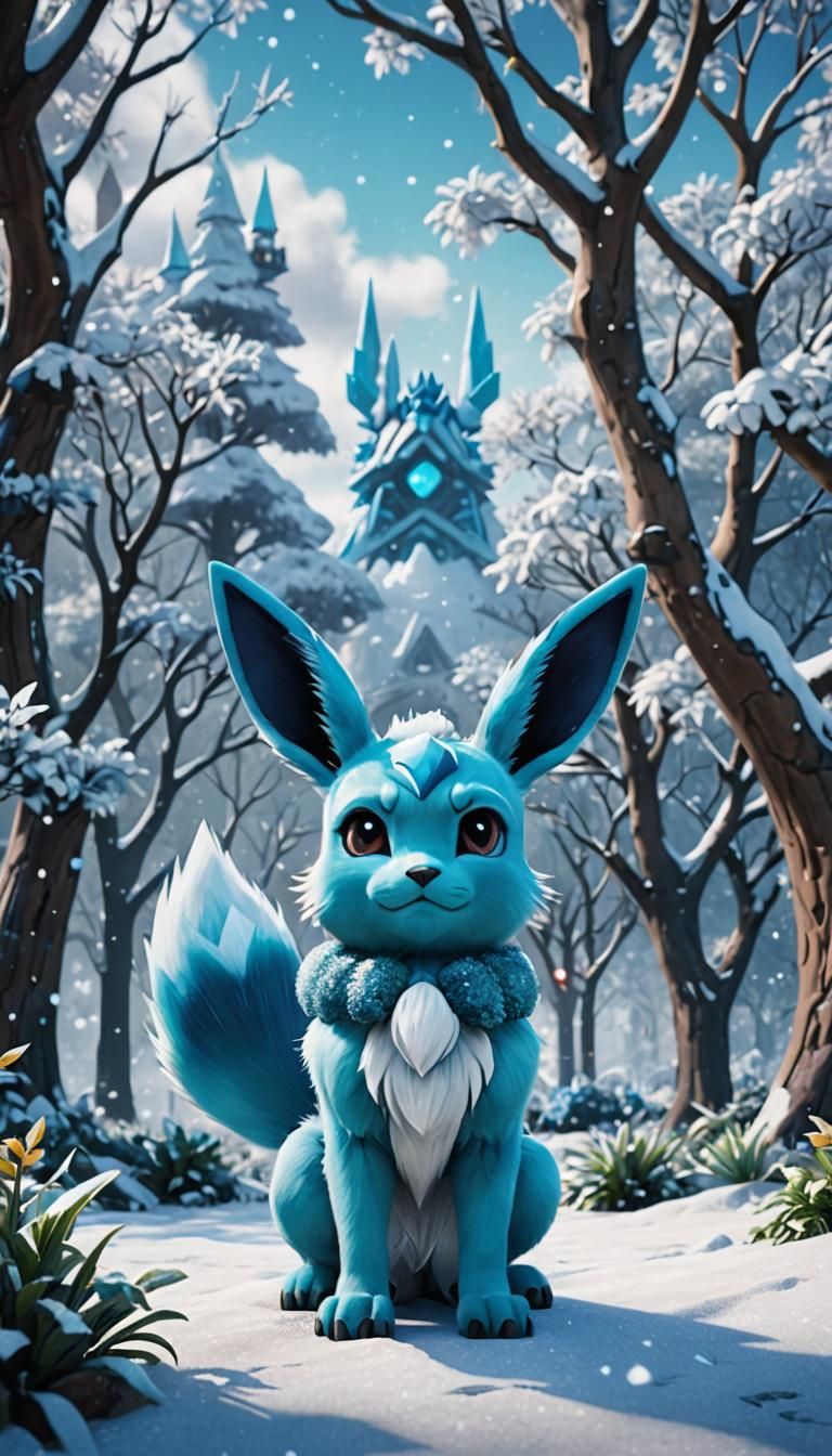 Glaceon Pokémon Winter Concept Art