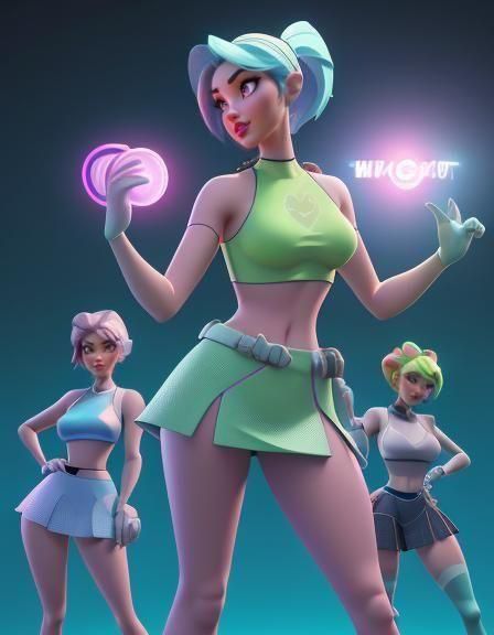 Fashionable Women in Pixar-Style 3D Digital Art